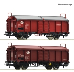 Roco 6600116 - H0 - 2-tlg. Set Schiebedachwagen, MÁV, Ep. IV